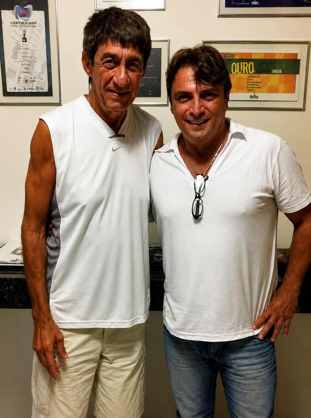Paulo Façanha ao lado de Fagner